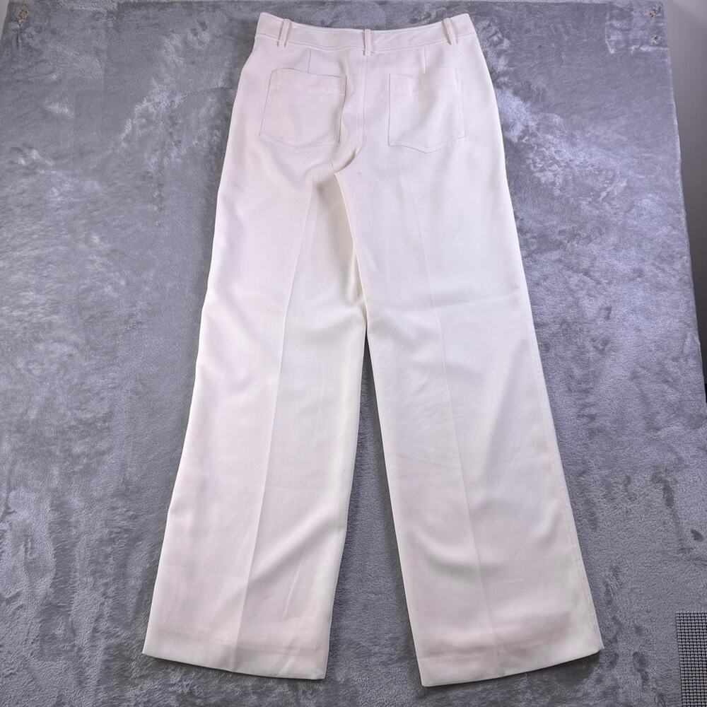 T by Alexander Wang Wide Leg Pants Women’s Size 6 White High Rise Trouser - Picture 2 of 7